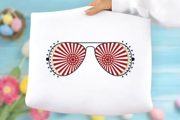 4th of July Retro Glasses Free Png: A Versatile Design for Creative and Commercial Use