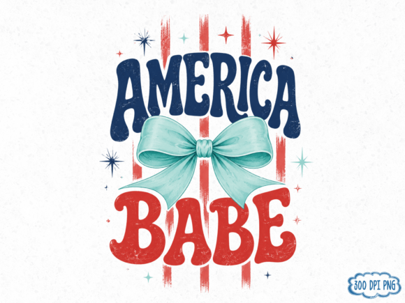 America Babe PNG Patriotic Coquette Bo