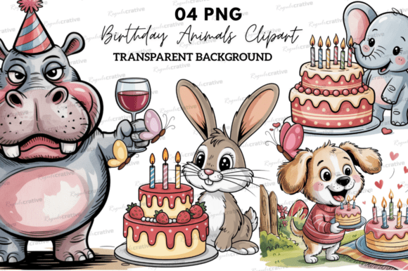 Birthday Animals Clipart: A Creative Resource for Every Project
