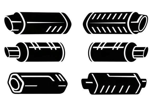 Exhaust Muffler Silencer Vector Icons: A Practical Guide for Designers and Crafters