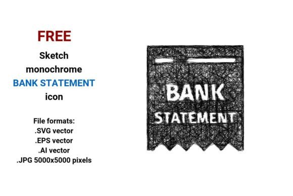 FREE Sketch Bank Statement Icon: A Versatile Tool for Designers and Creators