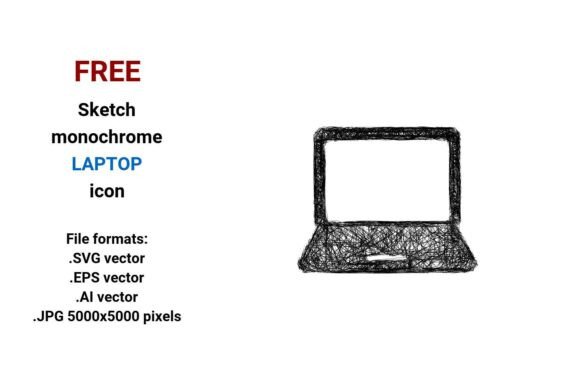 FREE Sketch Laptop Icon: A Versatile Design Asset for Modern Projects