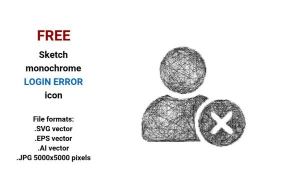 FREE Sketch Login Error Icon