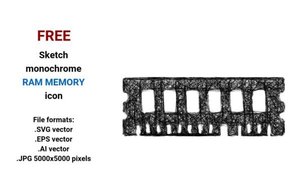 FREE Sketch Ram Memory Icon: A Versatile Resource for Designers and Developers