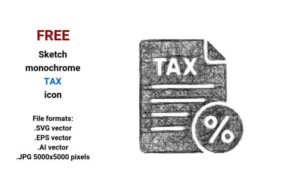 FREE Sketch Tax Icon: A Versatile Design Asset for Modern Creators