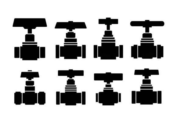 Industrial Valve Icons SVG Clipart: A Versatile Tool for Creative and Practical Projects