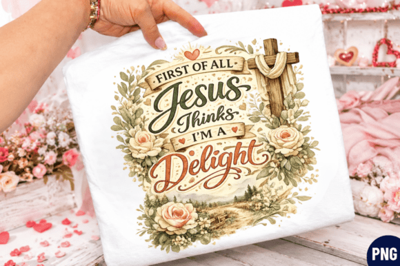 Jesus Thinks Delight PNG T-shirt Design