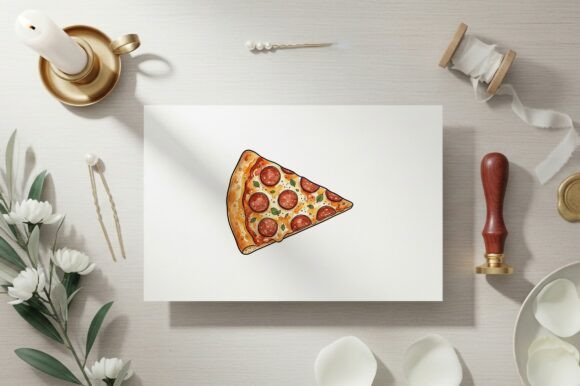 Pepperoni Pizza Slice with Cheese