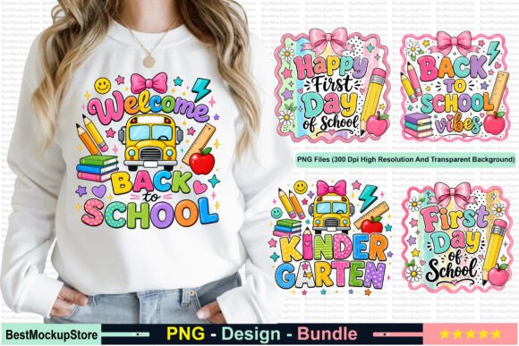 Preppy Back to School PNG Bundle 01