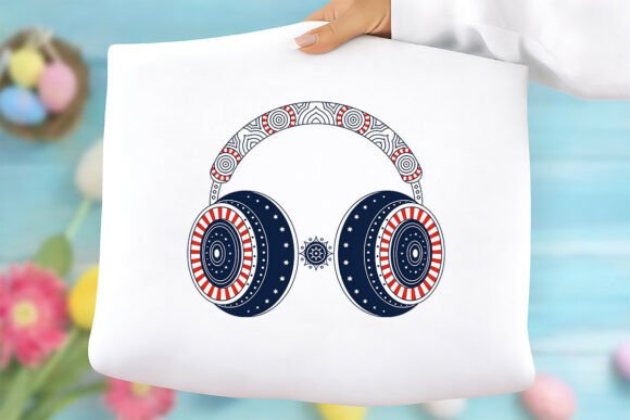 Red White Blue Music Lover Free Png