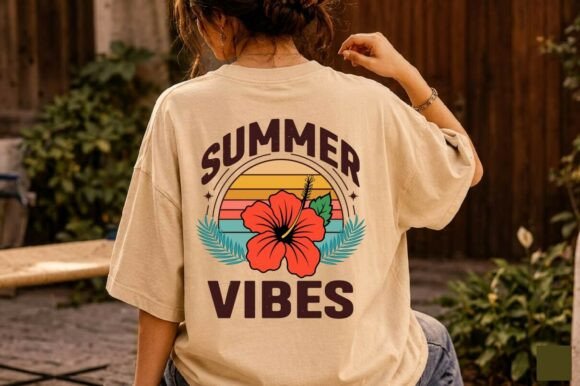 Summer Vibes SVG - Tropical Hibiscus SVG
