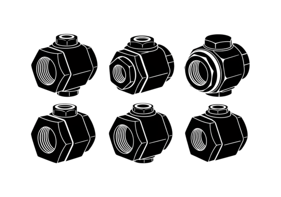 Threaded Pipe Fittings Vector Graphics: A Creative Tool for Designers and Makers