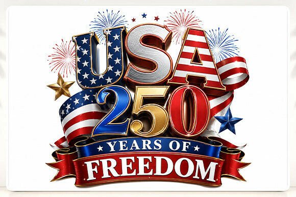 USA 250 Years of Freedom PNG: A Bold Patriotic Design for Creative Projects